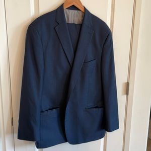 Hart Schaffner Marx Blue/navy suit, 100% wool, 46 R,